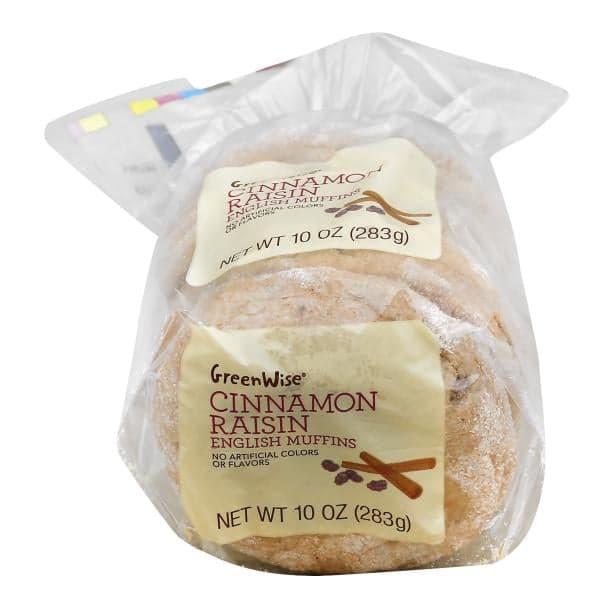 Greenwise Cinnamon Raisin English Muffin