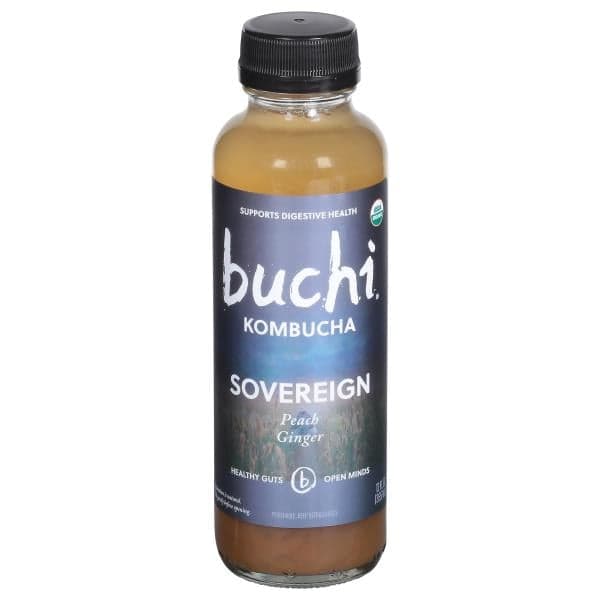 Buchi Kombucha, Sovereign, Peach Ginger
