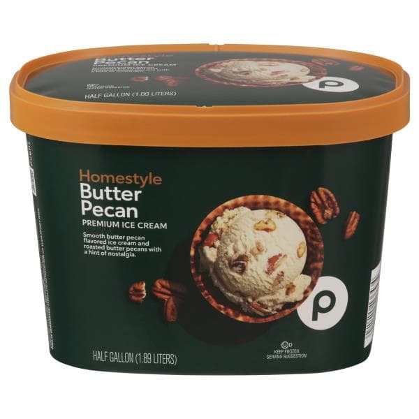 Publix Premium Ice Cream, Butter Pecan, Homemade Style