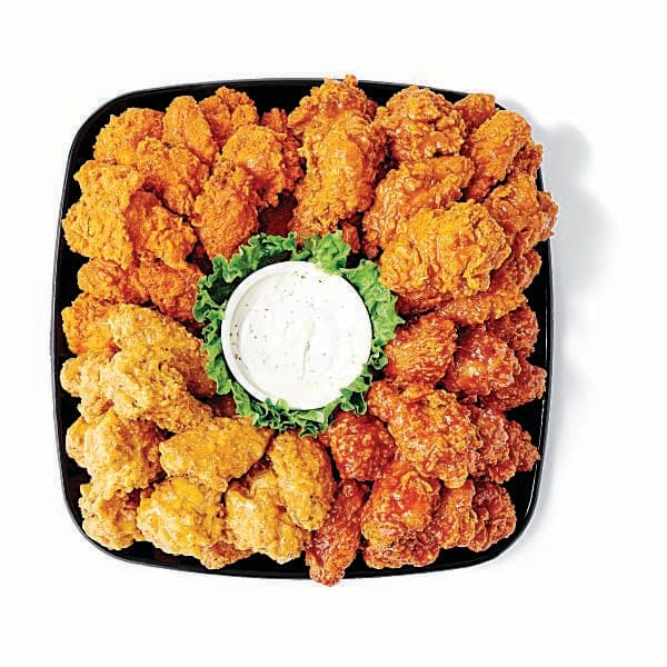 Publix Deli Wing Sampler Platter Large, Served Fresh Chilled