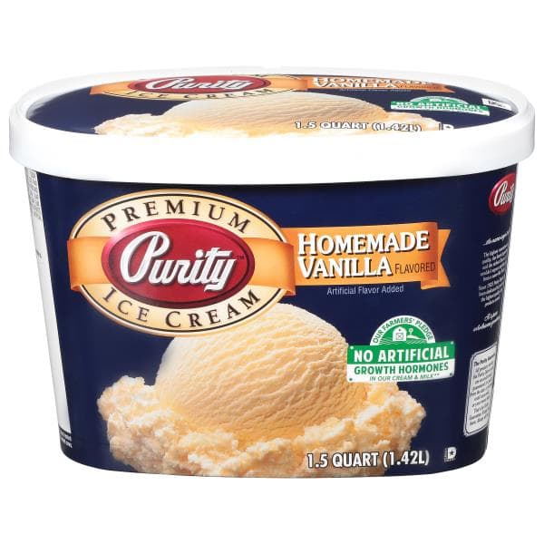 Purity Ice Cream, Premium, Homemade Vanilla Flavored