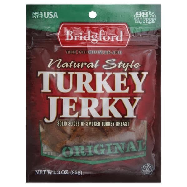 Bridgford Turkey Jerky, Natural Style, Original
