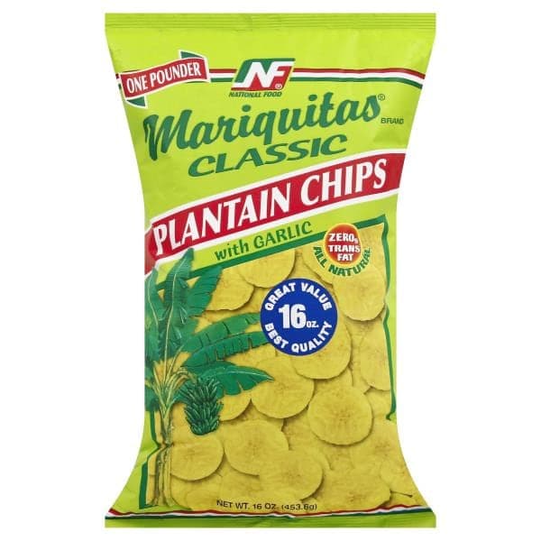 Mariquitas Plantain Chips, With Garlic