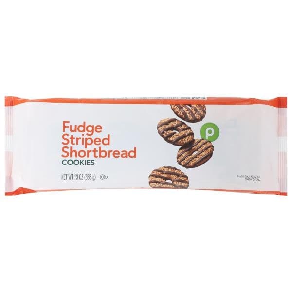 Publix Shortbread Cookies, Fudgestriped