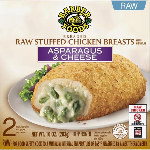 Barber Foods Barber Foods Stuffed Chicken Breasts Asparagus Cheese