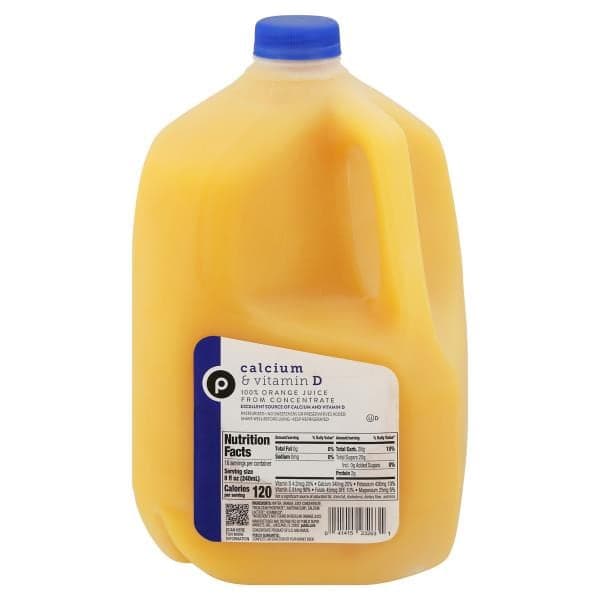 Publix Orange Juice, With Calcium From Concentrate