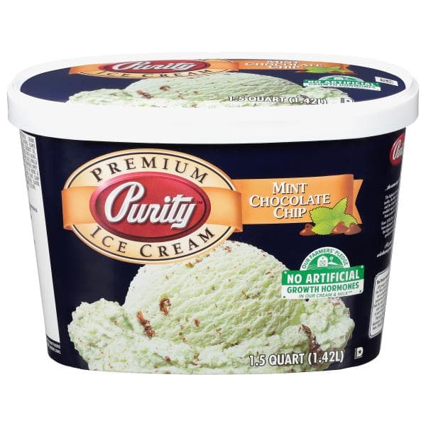 Purity Ice Cream, Premium, Mint Chocolate Chip
