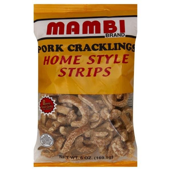Mambi Pork Cracklings, Home Style Strips