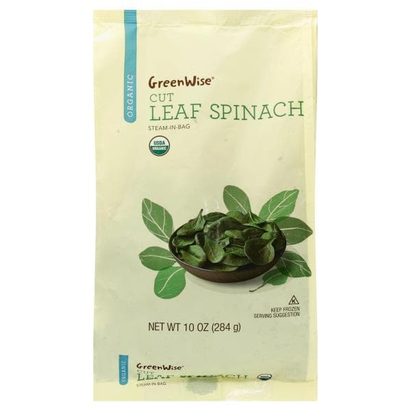 Greenwise Spinach, Leaf, Organic, Cut