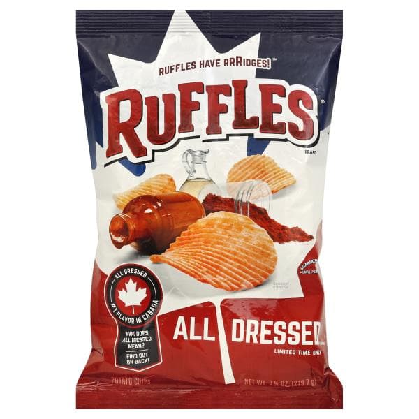 Ruffles Potato Chips, All Dressed Flavored