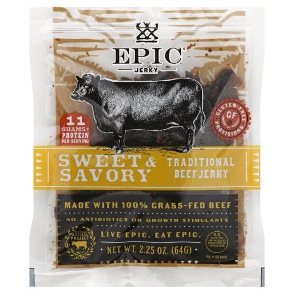 Epic Beef Jerky, Sweet & Savory, Traditional