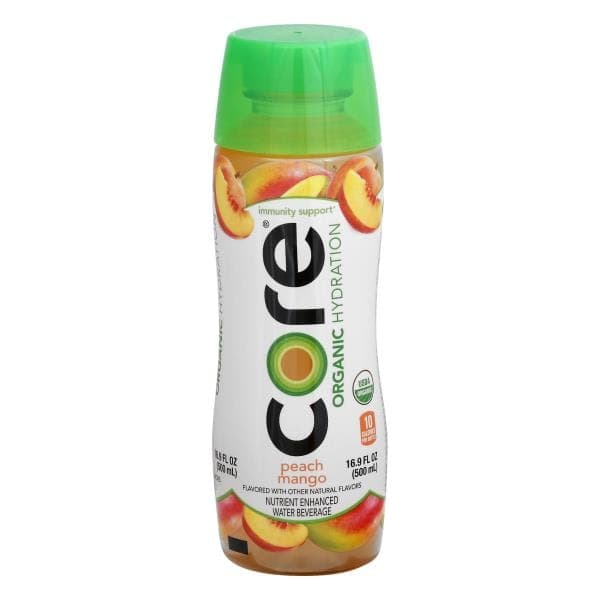 Core Water Beverage, Organic, Peach Mango