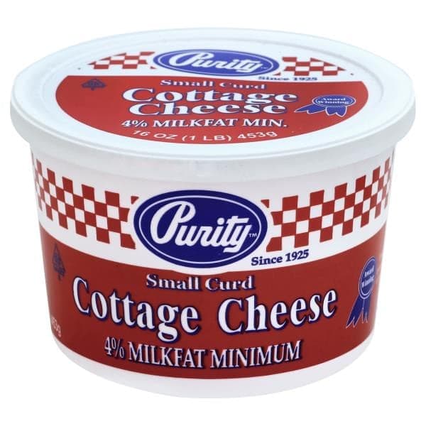 Purity Cottage Cheese, Small Curd, 4% Milkfat Minimum