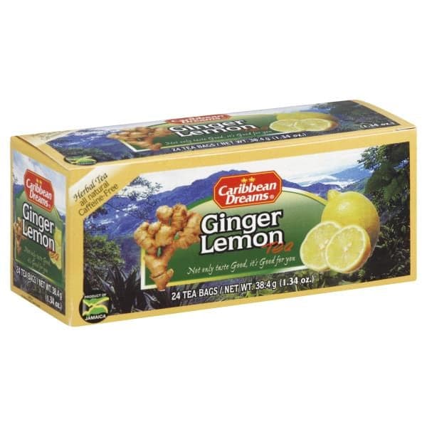Caribbean Dreams Herbal Tea, Ginger Lemon, Caffeine-Free