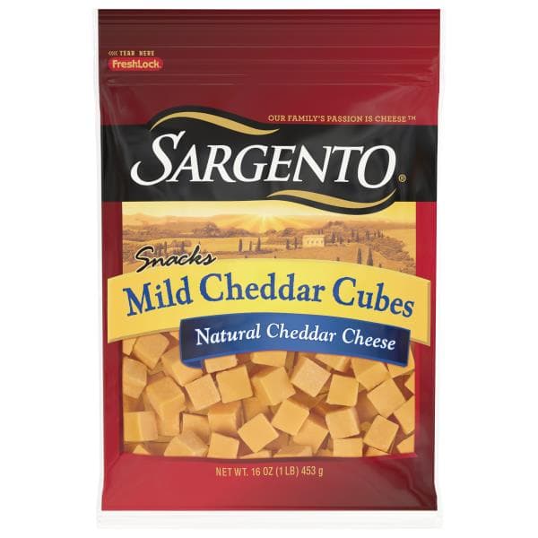 Sargento Cheese Cubes, Mild Cheddar, Snacks