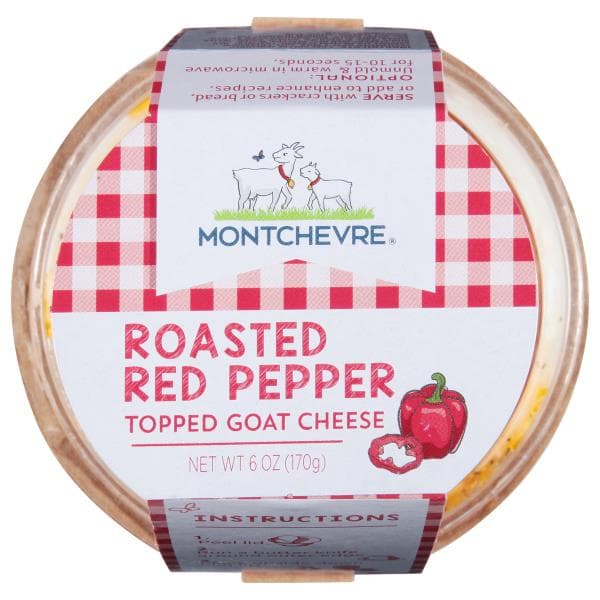Woolwich Dairy Elite Cheese, Fresh Goat, With Roasted Red Pepper