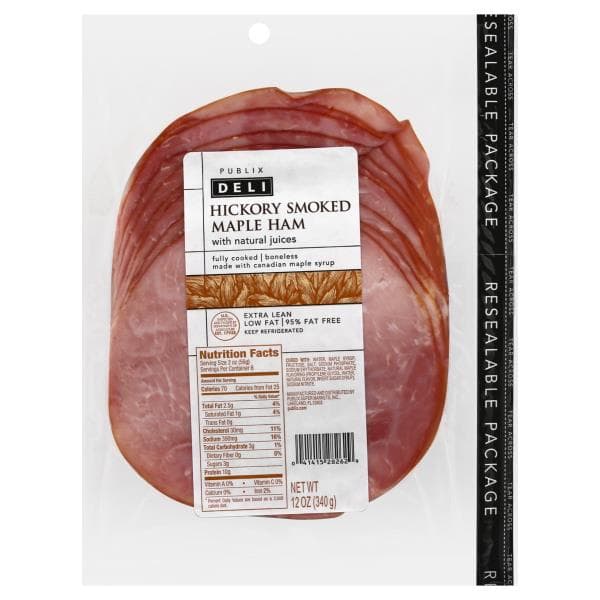 Publix Deli Maple Ham, Presliced