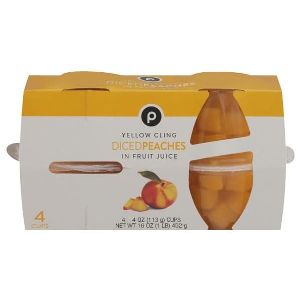 Publix Peaches, Yellow Cling, Diced