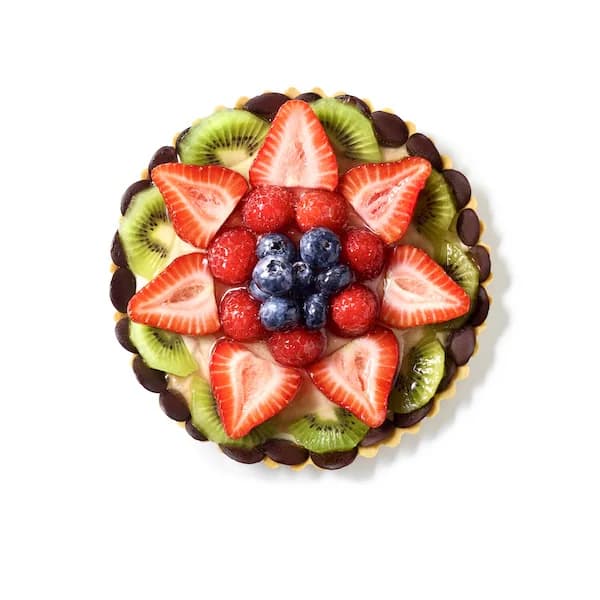 Round European Cream Triple Berry Tart