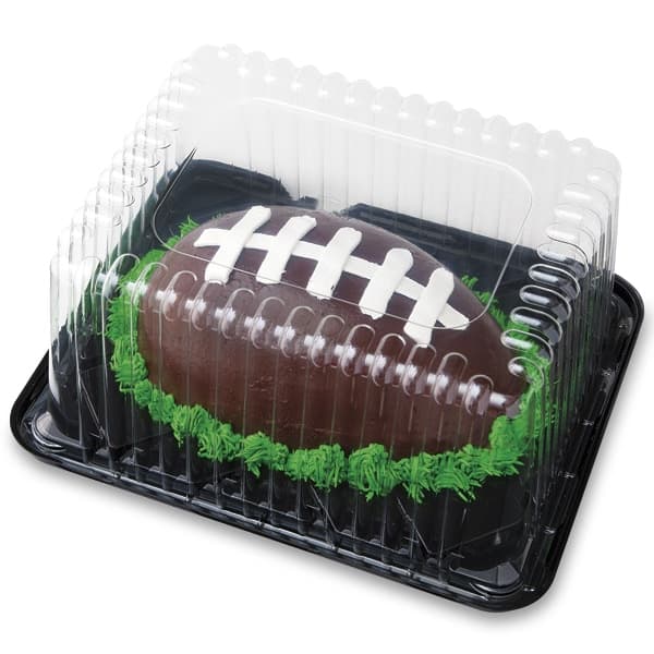 Fudge Iced Vanilla Football Cake
