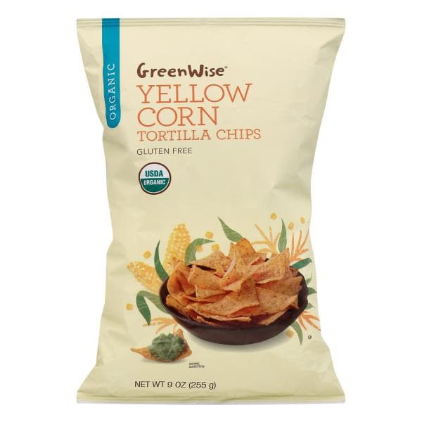 Greenwise Tortilla Chips, Organic, Yellow Corn