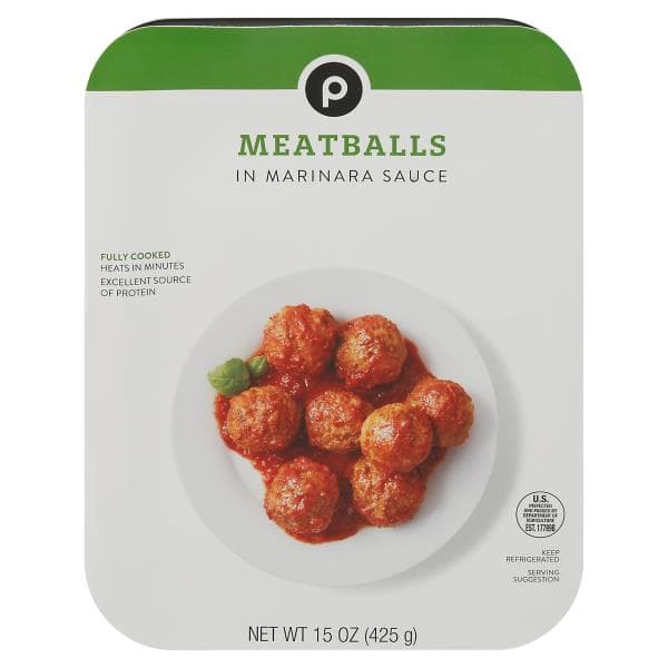 Publix Meatballs In Marinara Sauce, Fully Cooked