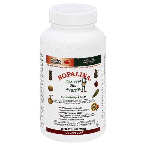 Nopalina Flax Seed Plus Fiber, Capsules