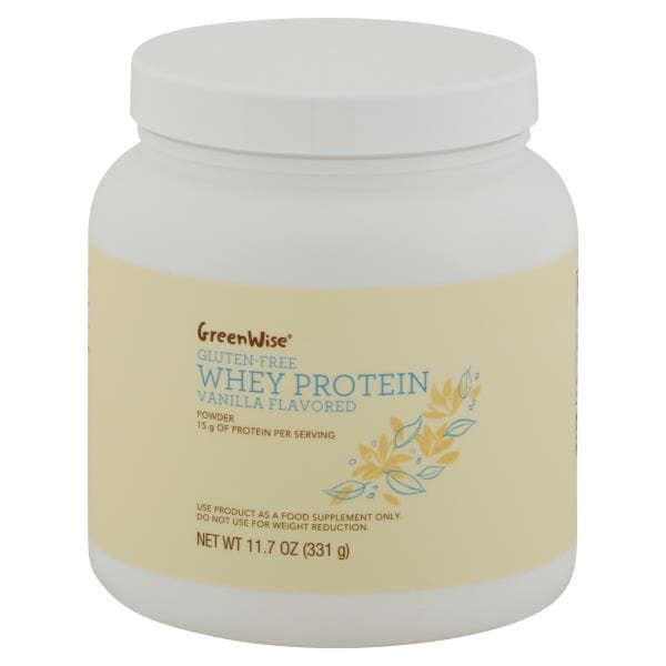 Greenwise Vanilla Flavor Whey Protein Powder Supplement