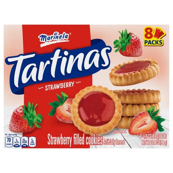 Marinela Cookies, Strawberry Filled, Tartinas