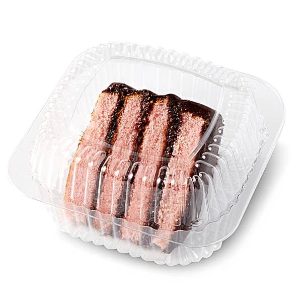 Cake Slice Strawberry W/Fudge