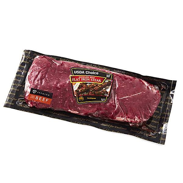 Flat Iron Steak Vacuum Packed, Usda Choice Beef