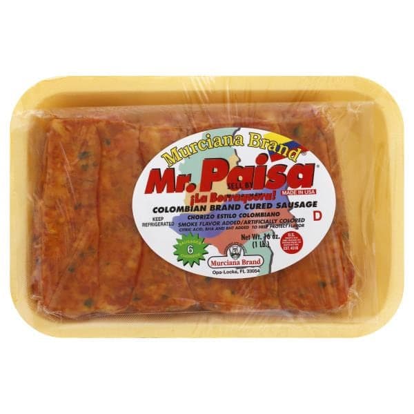 Murciana Sausage, Cured, Colombian