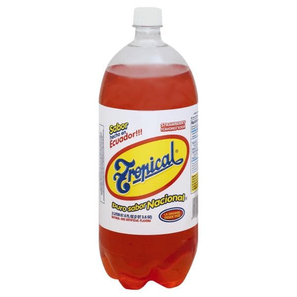 Tropical Foods Soda, Strawberry Flavored