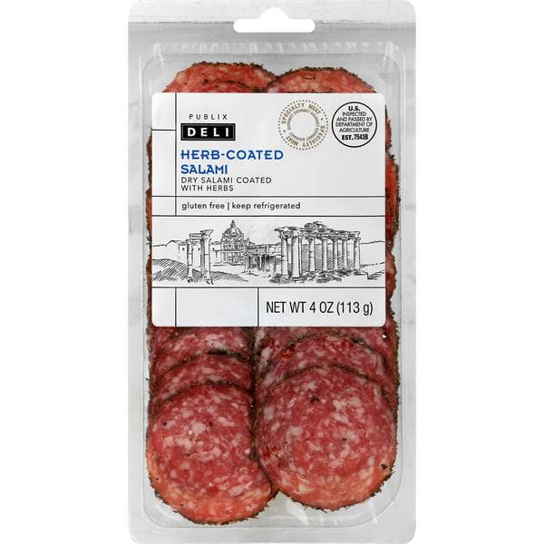 Publix Deli Herb Coated Salami, Pre-Sliced