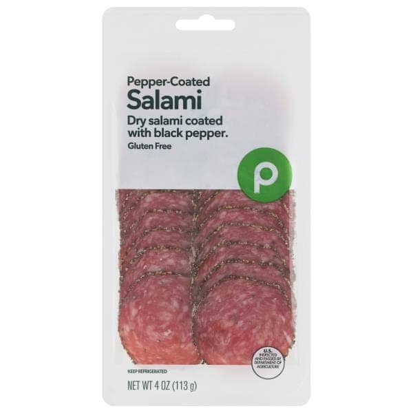 Publix Deli Pepper Coated Salami, Pre-Sliced