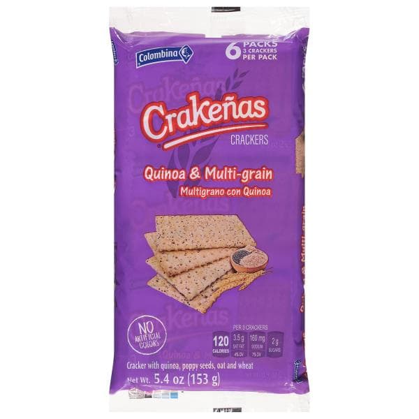 Colombina Crackers, With Quinoa, Poppy Seeds, Oats And Wheat