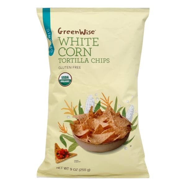 Greenwise Tortilla Chips, Organic, White Corn