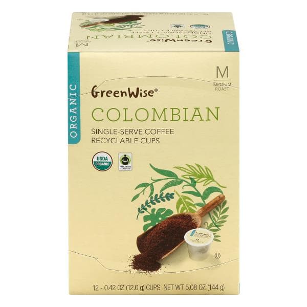 Greenwise Coffee, Organic, Medium Roast, Colombian