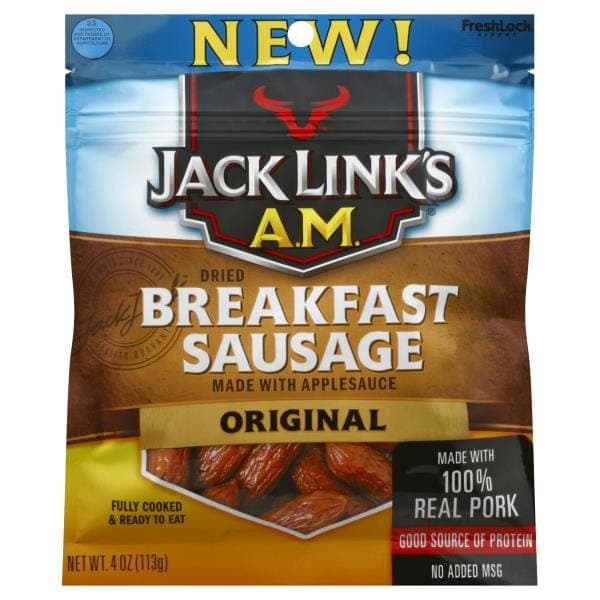 Jack Link'S A.M. Sausage, Breakfast, Original, Dried