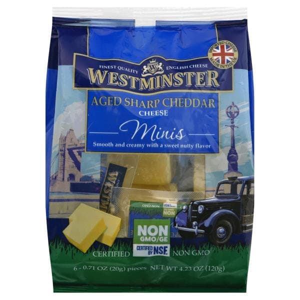 Westminster Cheese, Aged Sharp Cheddar, Minis