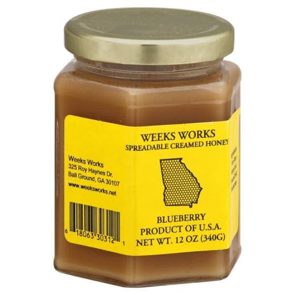 Weeks Works Spreadable Creamed Honey, Blueberry