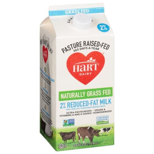 Hart Dairy Pasture Raised & Fed 2% Reduced-Fat Milk