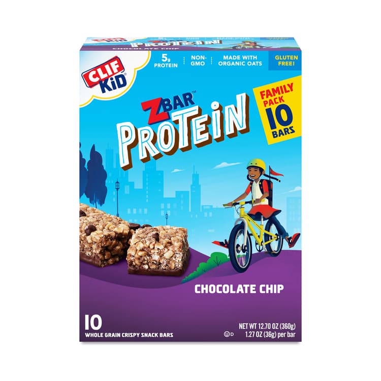 Clif Bar Z Bar Protein Chocolate Chip Bars