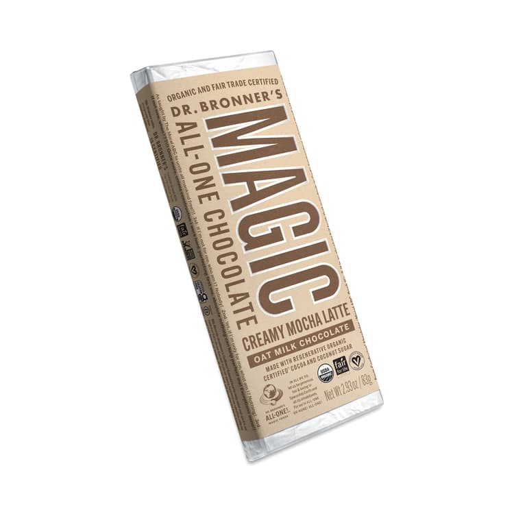 Dr. Bronner'S Magic All-One Oat Milk Chocolate 45%, Creamy Mocha Latte