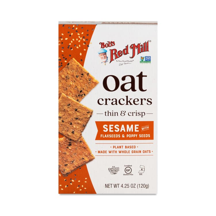 Bob's Red Mill Sesame With Flaxseeds & Poppy Seeds Oat Crackers
