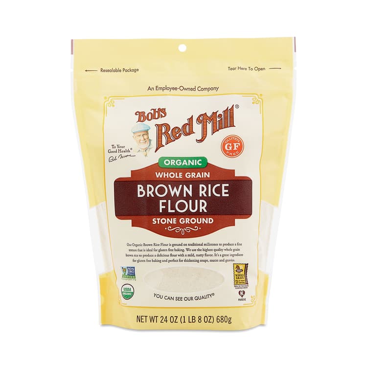 Bobs Red Mill Organic Flour Brown Rice Stone Ground Whole Grain Gluten Free