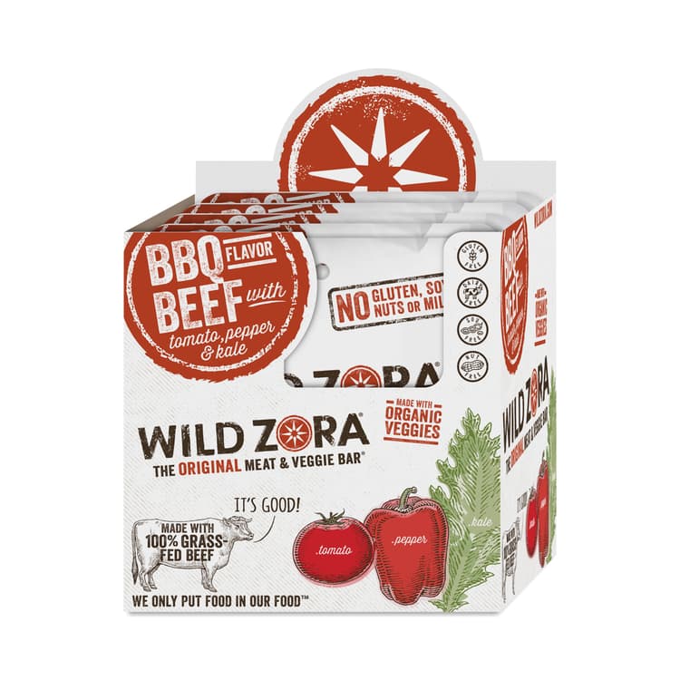 Wild Zora Meat & Veggie Bars, Bbq Beef