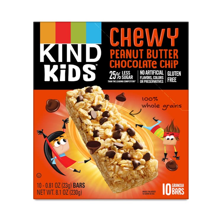 Kind Kids Bars, Chewy Peanut Butter Chocolate Chip