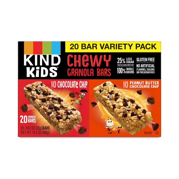 Kind Kids Granola Bars, Chocolate Chip & Peanut Butter Chocolate Chip