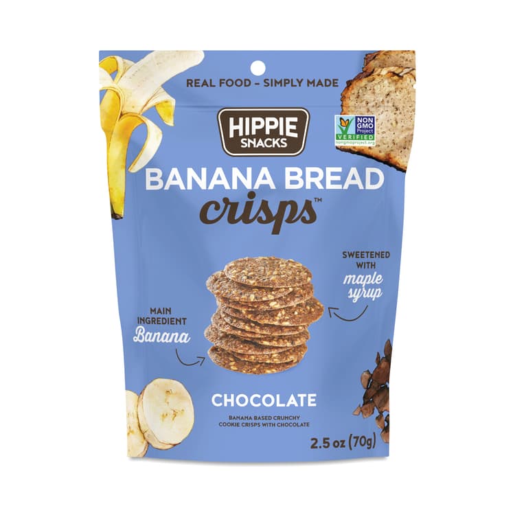Hippie Snacks Banana Bread Crisps, Chocolate